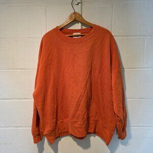 Vintage Sporty Blokecore Dadcore Oversized USA Olympic Team Orange Crewneck